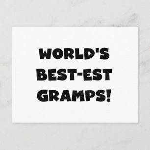 Svart textvärldens bästa Gramps-gåvor Vykort