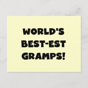 Svart textvärldens bästa Gramps-gåvor Vykort