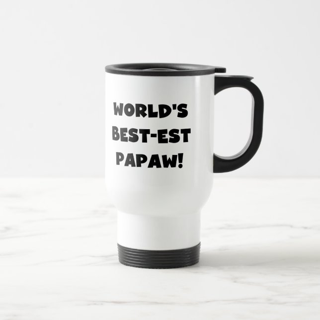 Svart textvärlds gåvor för Bäst-est Papaw Resemugg (Höger)