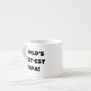 Svart textvärlds Tshirts och gåvor för Bäst-es Espressomugg