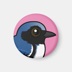 Svart-throated blåttsångare magnet