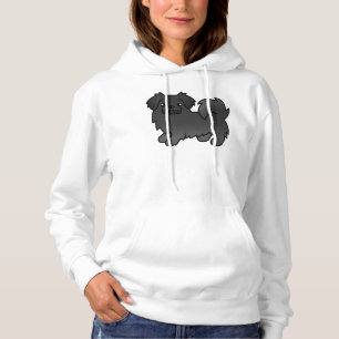 Svart tibetansk spaniel söt seriehund t shirt