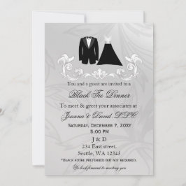 Svart tie-händelsemeddelandeinbjudan för företagsp inbjudningar