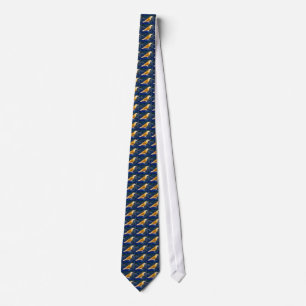 svart tie med bruna ravens slips