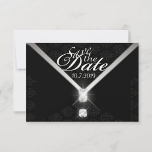 Svart Tie Spara Datum Datumet