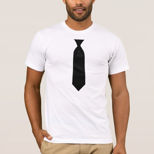 Svart Tie Tee Shirt (Framsida)
