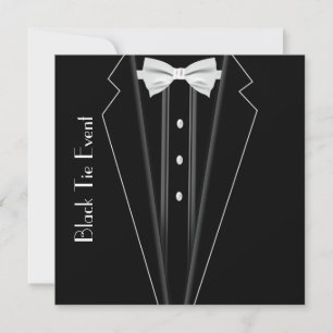 Svart tie Tuxedo-formell inbjudan