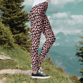 Svart tiger-utskrift leggings