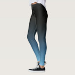 Svart till blått ombre-övertoning leggings<br><div class="desc">Övertoningslegeringar</div>