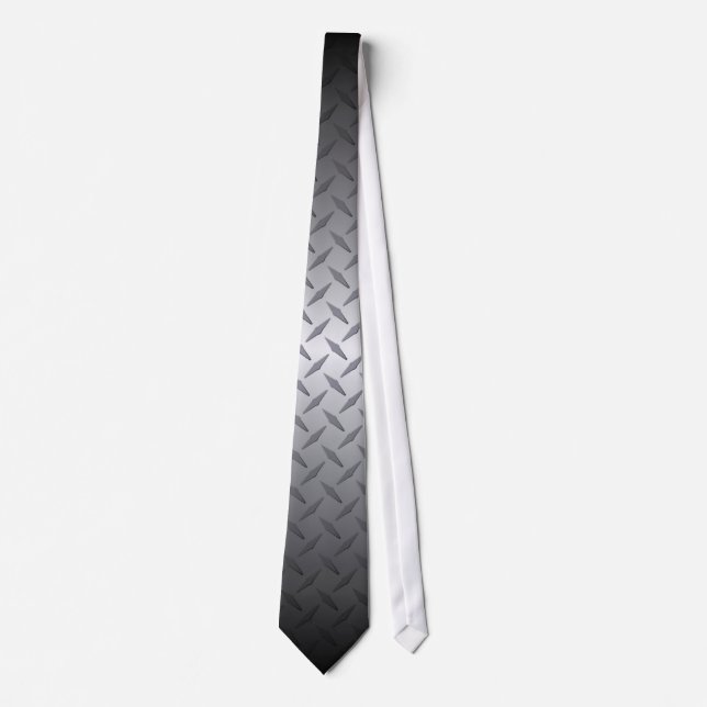 Svart till Bright Steel Fade Diamondplate-bakgrund Slips (Framsida)