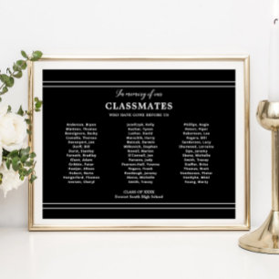 Svart till minne av Classmates School Reunion Poster
