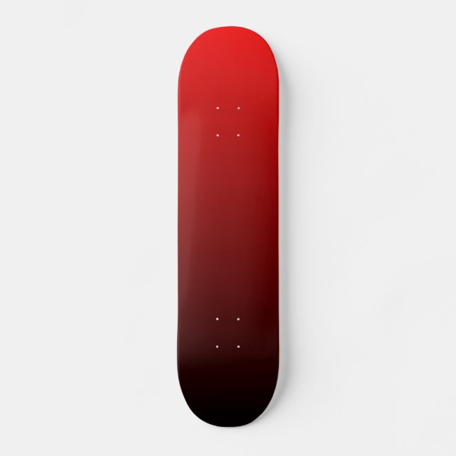 Svart till röd gradient skateboard bräda 19,5 cm (Framsida)