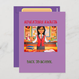 Svart till skolans standardvykort vykort