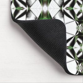 Svart till vitt med grönt, upprepade virtuella lin musmatta