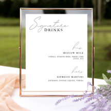 Svart timofri calligrafi Namnteckning Drinks-tecke