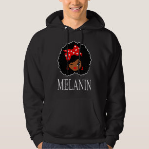 Svart Tjej Magi Blinkande Öga Afro Läppar Svart Dr Hoodie