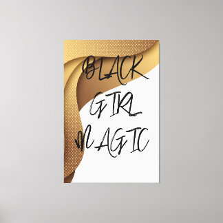 Svart tjej-magi Canvastryck
