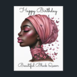 Svart tjej magi födelsedag syster melanin kvinna vykort<br><div class="desc">Svart tjej magi anpassad personlig födelsedag syster melanin kvinna drottningar</div>