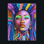 Svart tjej magi födelsedag syster melanin kvinna vykort<br><div class="desc">Svart tjej magi anpassad personlig födelsedag syster melanin kvinna drottningar</div>