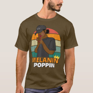 Svart tjej magi Melanin Kvinnor Flickor Afroamerik T Shirt