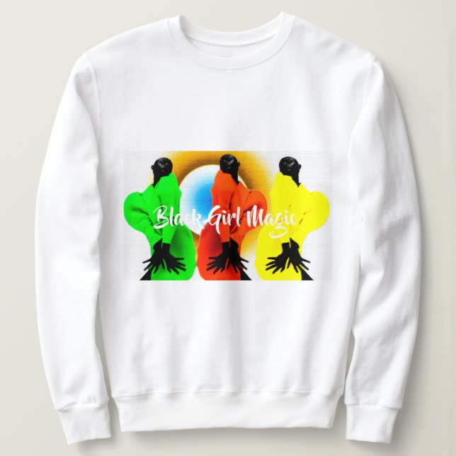 Svart tjej-magi  t shirt (Design framsida)
