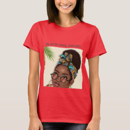 Svart tjej magi t-shirt