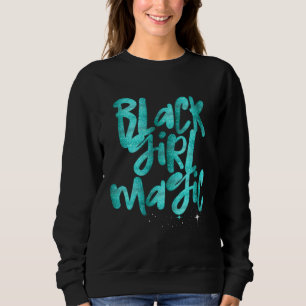 Svart Tjej Magi Teal Glam Afrikansk Drottning Mela T Shirt