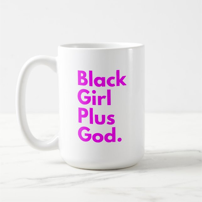 SVART TJEJ PLUS GUD KAFFEMUGG (Vänster)