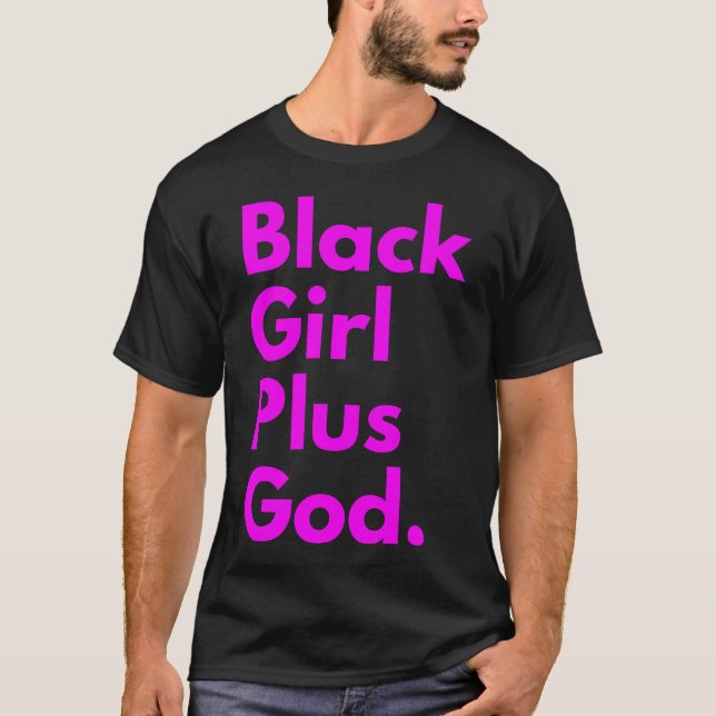 SVART TJEJ PLUS GUD T SHIRT (Framsida)