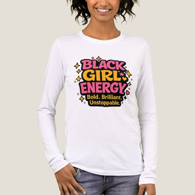 Svart tjejenergi t shirt (Framsida)