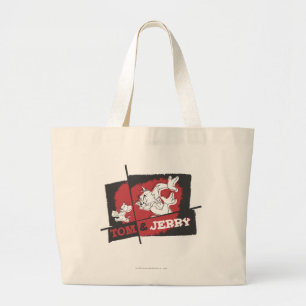 Svart Tom och Jerry som är röda och Jumbo Tygkasse