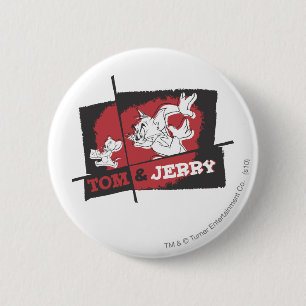 Svart Tom och Jerry som är röda och Knapp
