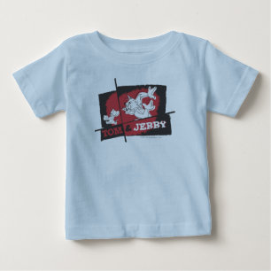 Svart Tom och Jerry som är röda och Tee Shirt