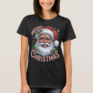 Svart tomte Glad jul skjorta Afrikansk Am T Shirt