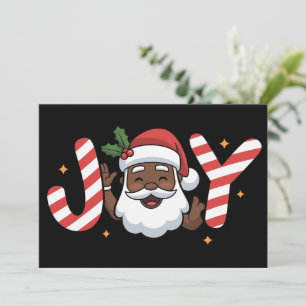 Svart tomte jul afrikansk glädje högtid Xmas  Julkort