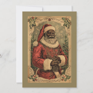 Svart Tomte Jul Julgran Julkort