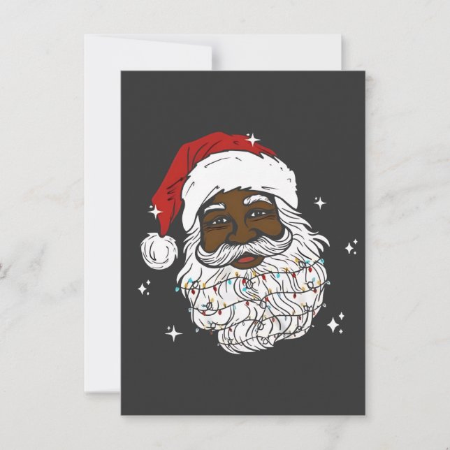 Svart tomte jul Svart historia Xmas  Inbjudningar (Framsida)
