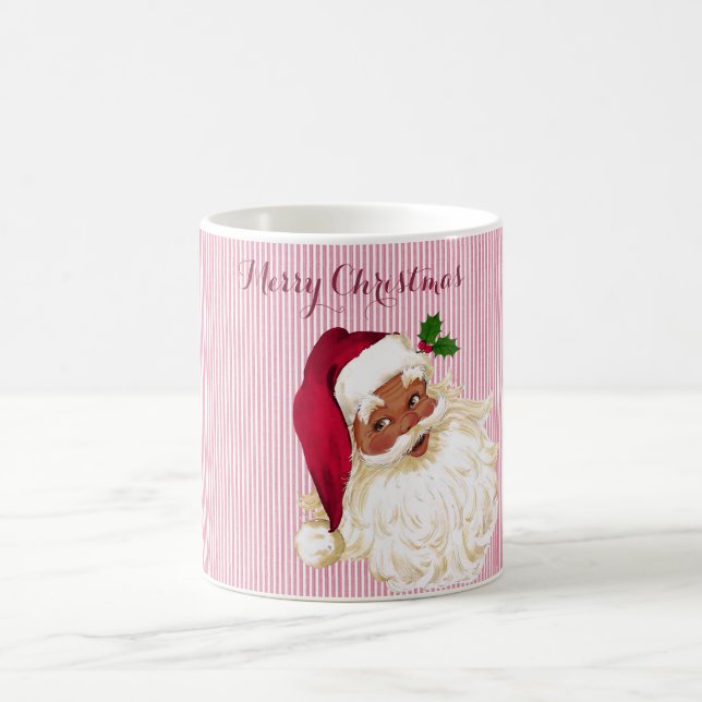 Svart tomte julmustsränderad kaffemugg (Center)