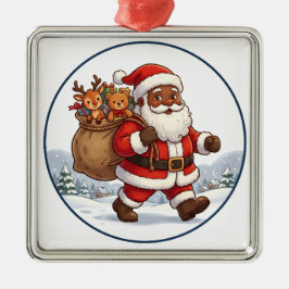 Svart tomte julpåse ren ornament