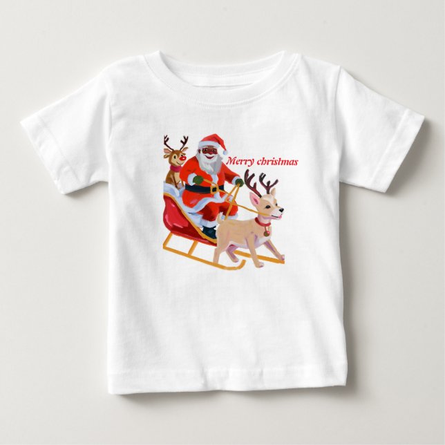 Svart tomte t shirt (Framsida)