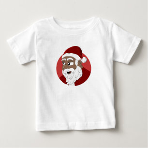 Svart tomte tecknad film t shirt