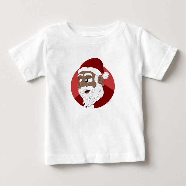 Svart tomte tecknad film t shirt (Framsida)