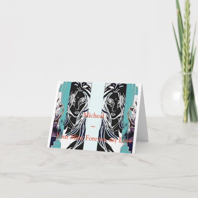 Svart tonad Tonåring Helgkort (Framsida)