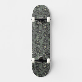 Svart toner mot Grått Mini Skateboard Bräda 18,7 Cm