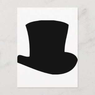 Svart top hat cirkusmagician vykort