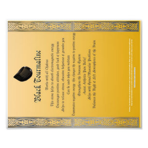 Svart Tourmaline Egendom-diagram Fototryck