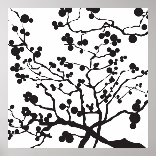 svart träd poster (Framsidan)