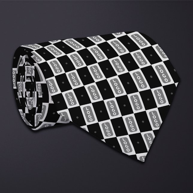 Svart (trådrektangel) Logotyp Checkerboard Slips (Skapare uppladdad)