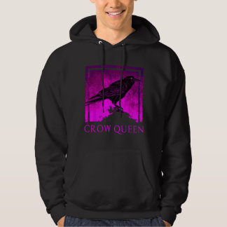 Svart Tråkrona Fågelskådningstanke Korp Kråkor Hoodie
