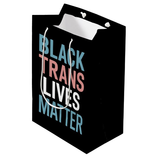 Svart Trans HGBTQ Support Lives Matter Transgender (Framsidan Vinklad)